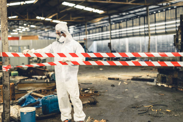 Professional Biohazard technician working in Port Jefferson Station, NY